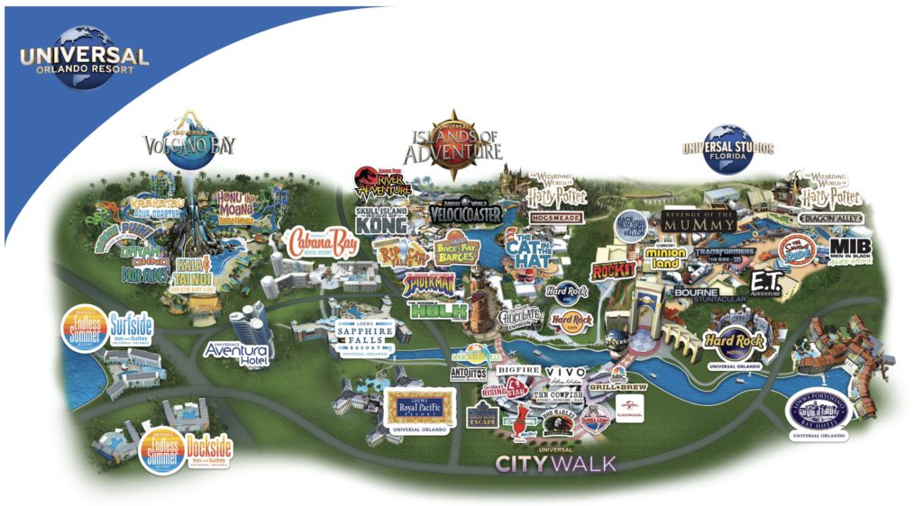 Universal Orlando Resort 2024 Map