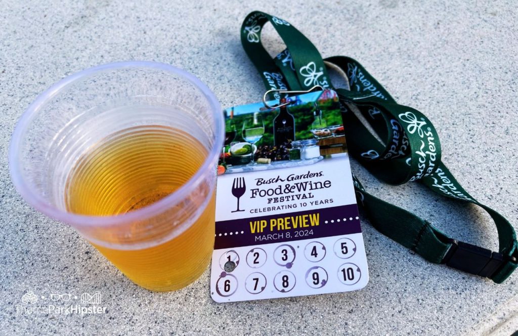 Busch Gardens Tampa 2024 Food and Wine Festival with Lanyard