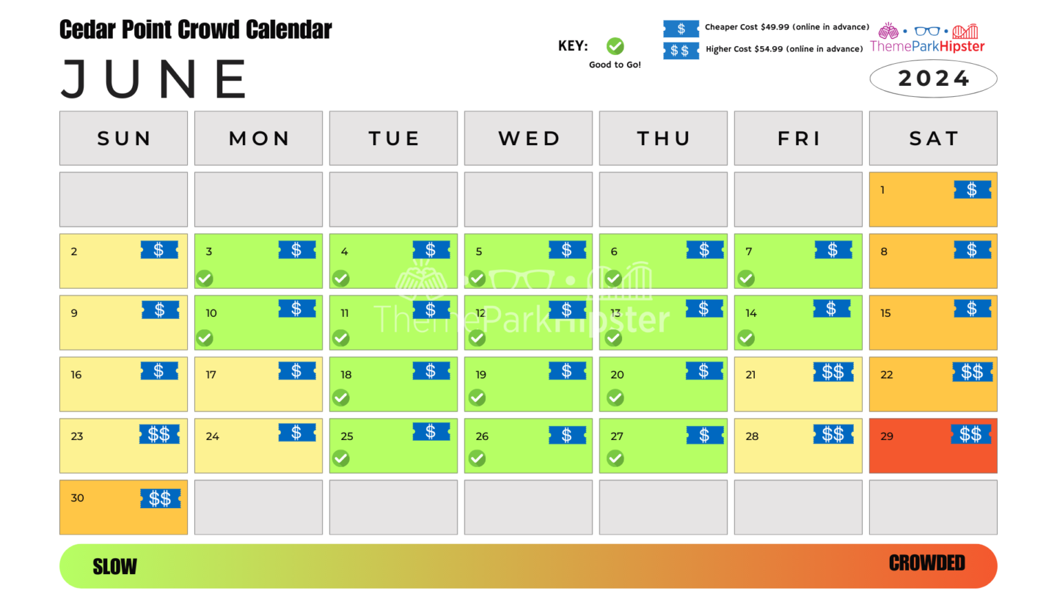 2024 Cedar Point Crowd Calendar AVOID THE LONG LINES on Your Trip