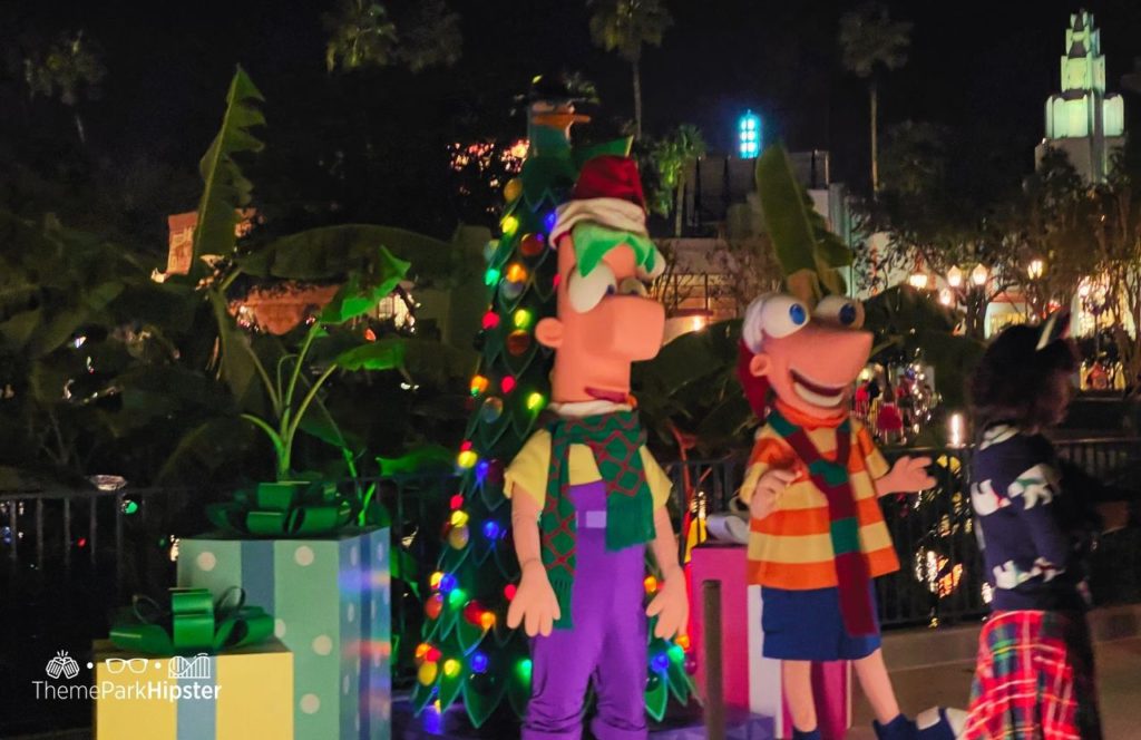 Disney Hollywood Studios Jollywood Nights Christmas Holiday Phineas and Ferb Character Meet and Greet