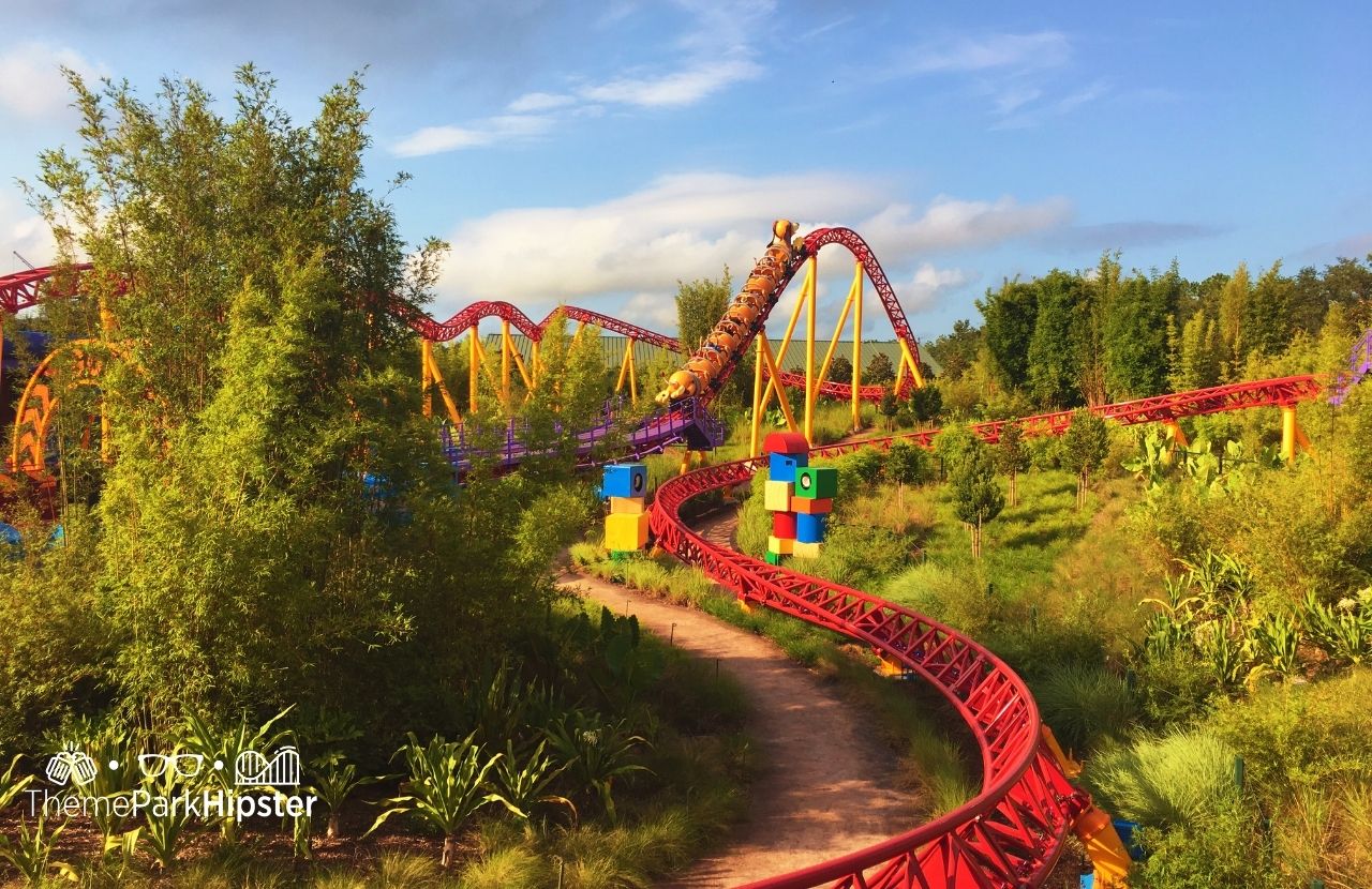 Disney Hollywood Studios Toy Story Land Slinky Dog Dash Roller Coaster for the perfect Hollywood Studios Itinerary