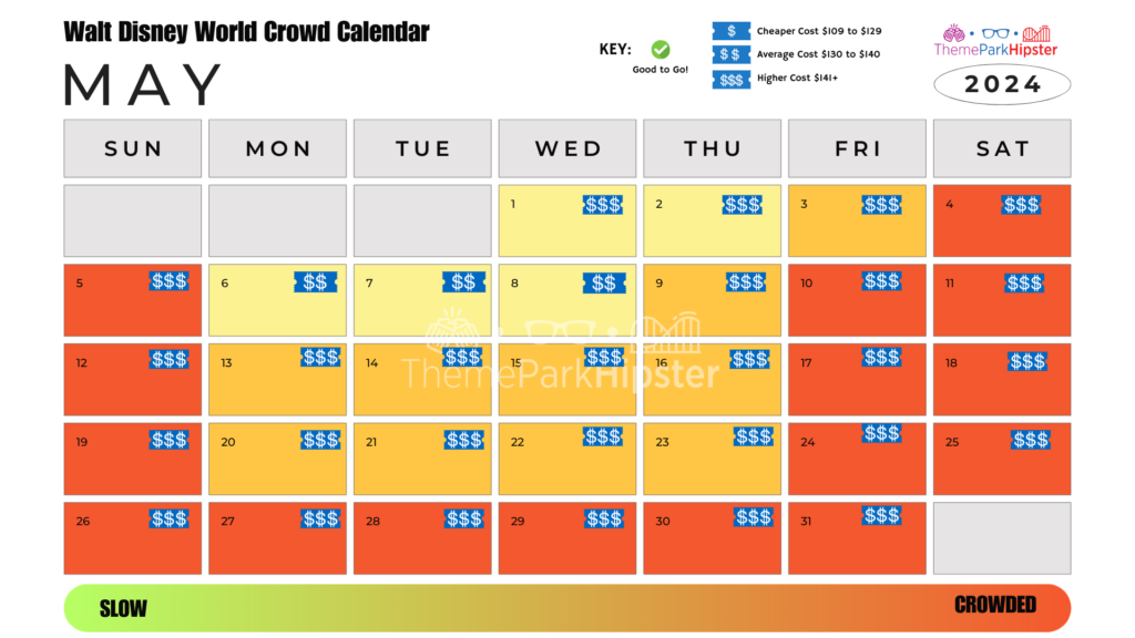 Walt Disney World Crowd Calendar May 2024