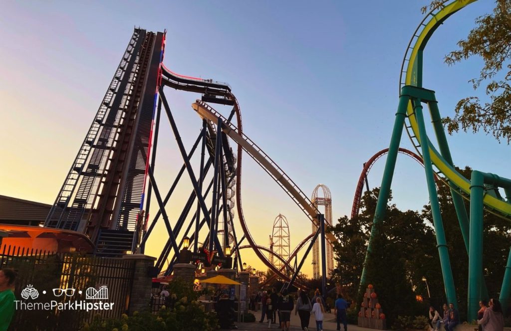 Cedar Point Ohio Amusement Park Halloweekends Valravn and Raptor Roller Coaster