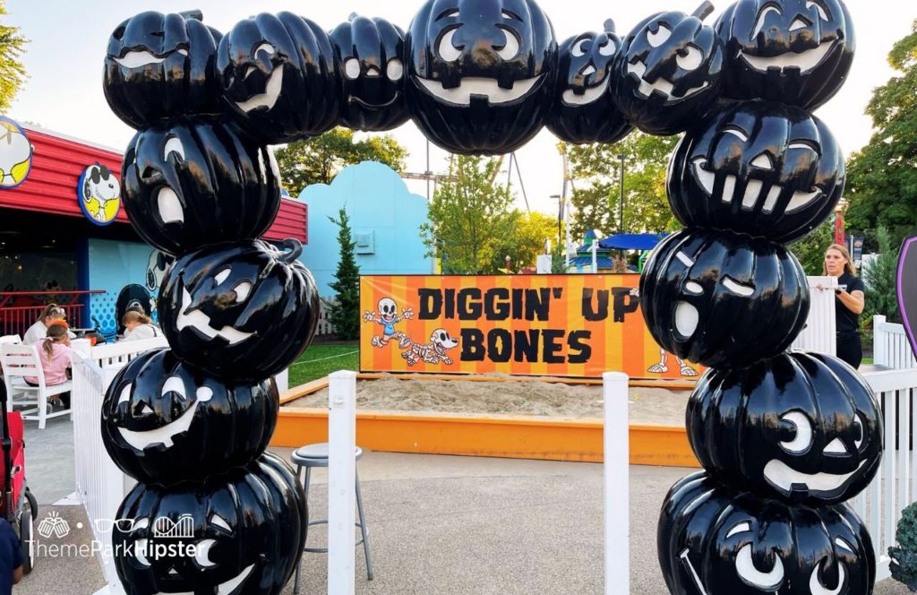 Cedar Point Ohio Amusement Park Snoopy Land Halloweekends Diggin Up Bones Area. One of the Kid-Friendly Activities.