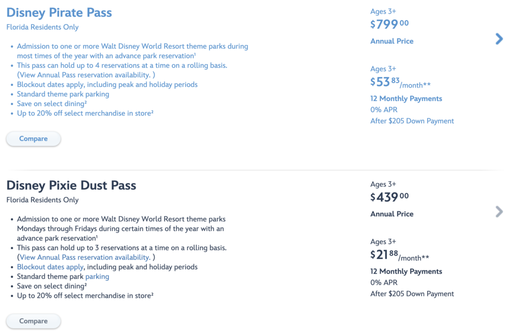 Annual Passholder Benefits Price Comparison Chart. Keep reading to find out all you need to know about Disney World Passholder benefits. 