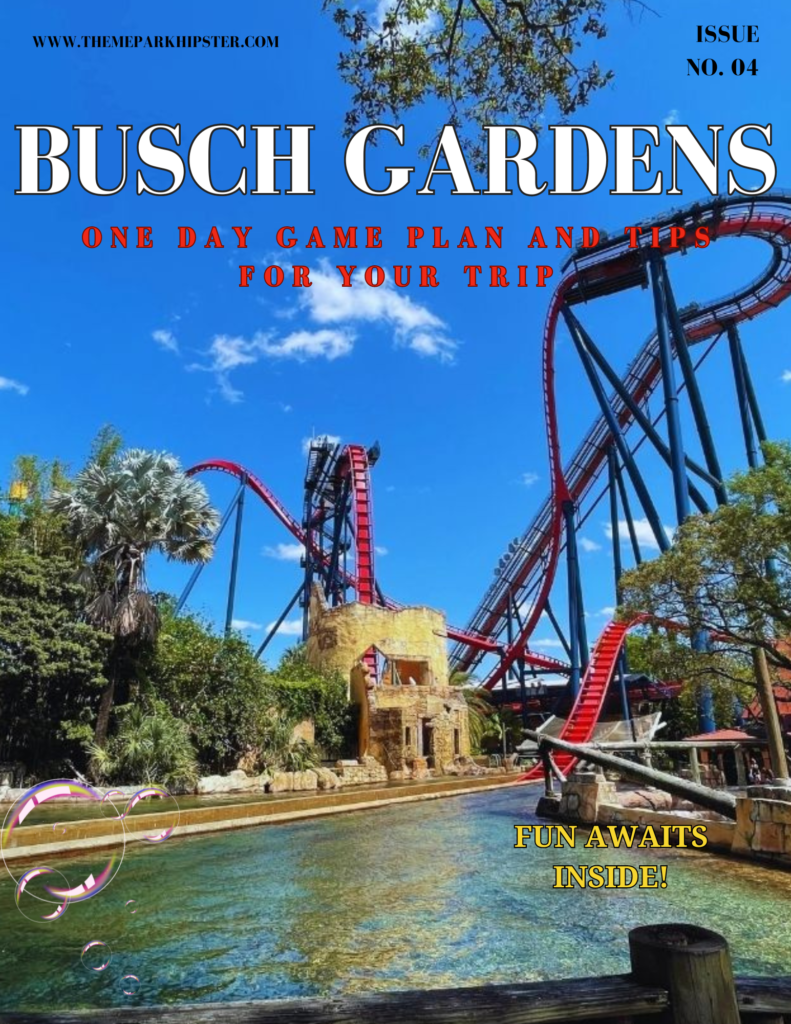 Busch Gardens Tampa Itinerary Email Opt in Cover. Keep reading to get your ultimate solo theme park planning guide.