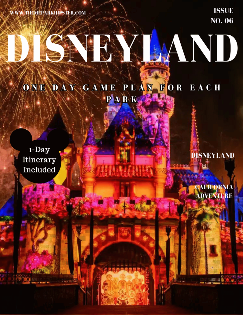 Disneyland Email Opt In Itinerary Cover. Keep reading to get your ultimate solo theme park planning guide.