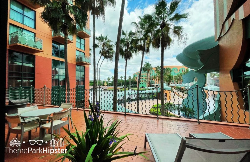 Mandara Spa balcony view Swan and Dolphin Resort Hotel at Walt Disney World