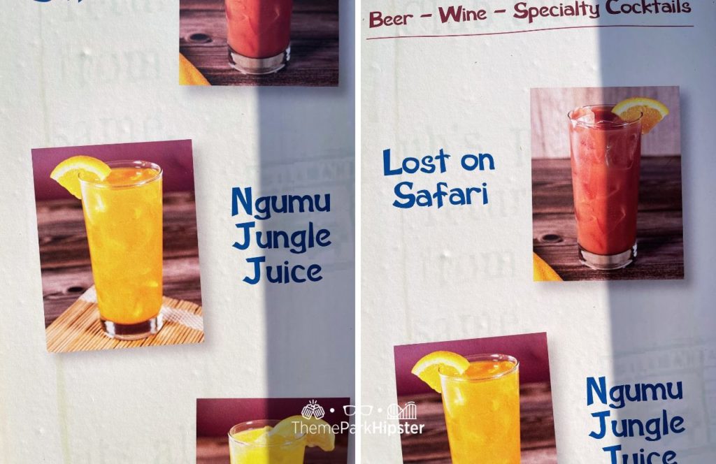 Dawa Bar Lost on Safari Ngumu Jungle Juice Drink Disney Animal Kingdom Theme Park. One of the best alcoholic drinks at Animal Kingdom.