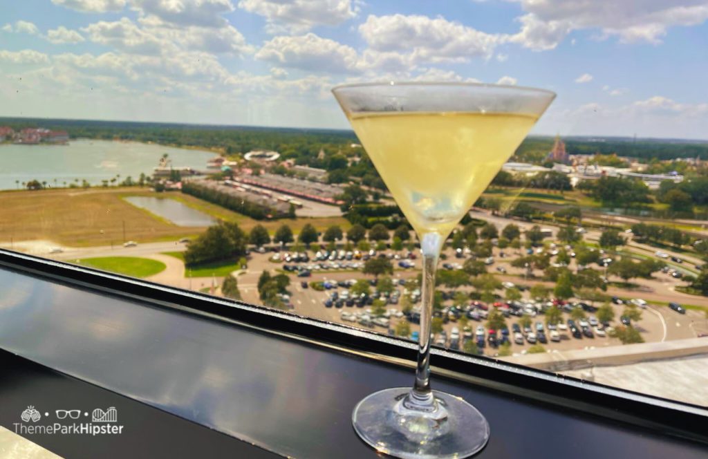 French 75 Martini at California Grill Restaurant at Disney World's Contemporary Resort. Making it one of the best restaurants at Disney World for adults!