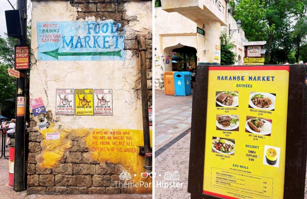Harambe Market in Africa menu Disney Animal Kingdom Theme Park