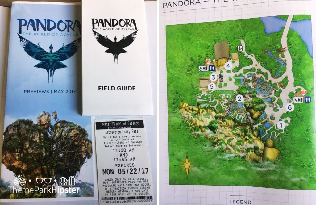 Pandora World of Avatar May 2017 Previews with map and Field Guide Disney Animal Kingdom Theme Park