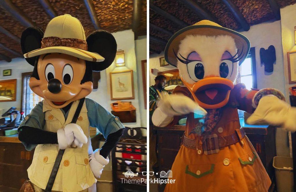Tusker House Restaurant Buffet Mickey Mouse and Daisy Duck Characters Disney Animal Kingdom Theme Park