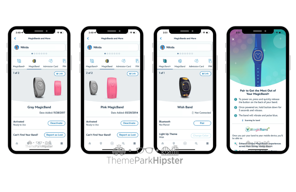 Disney MagicBand Plus Colors and Set Up.