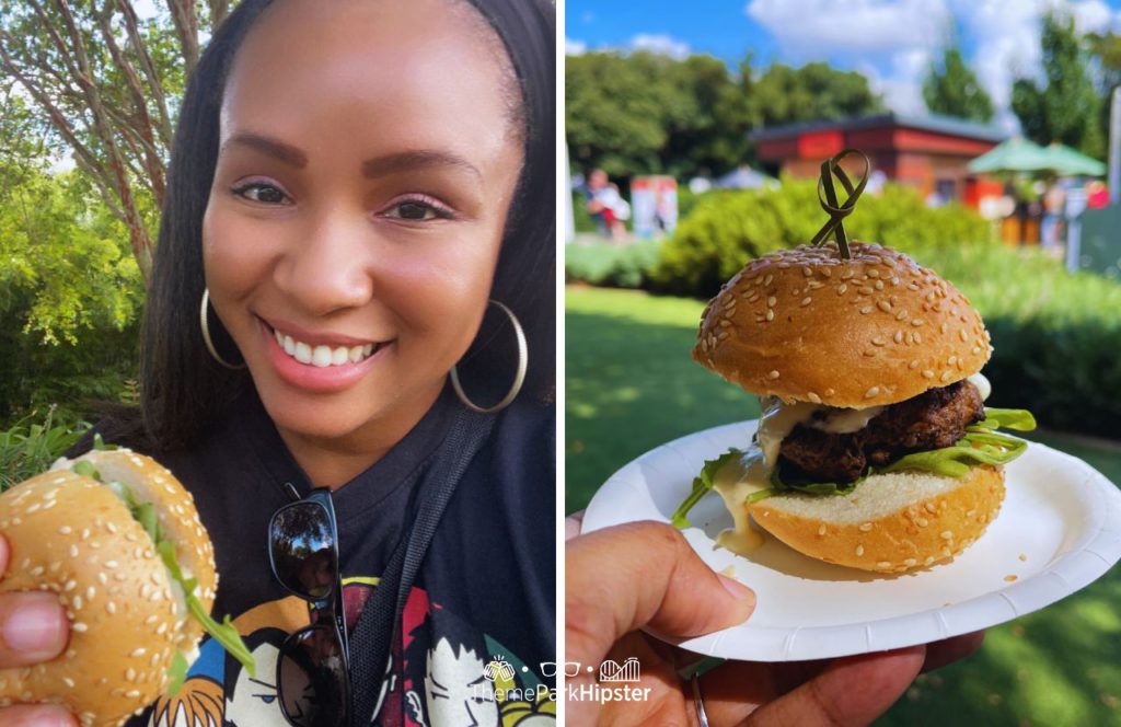 2024 Epcot Food and Wine Festival Flavors from Fire Burger Menu with NikkyJ