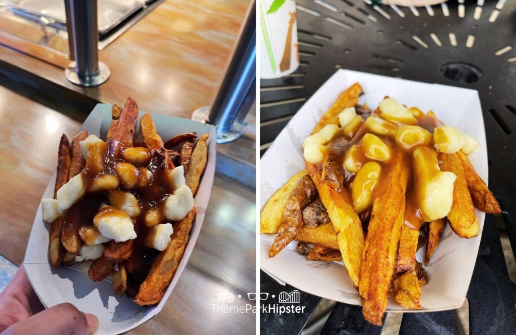 Canadian Poutine in Pierre Les Frite's Fresh Cut Fries in France Area at Busch Gardens Williamsburg Virginia. Keep reading this full guide to find out everything you need to know about parking at BGW in Virginia.