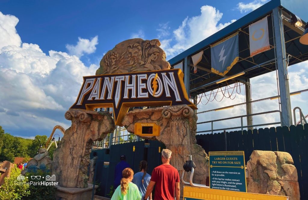 Pantheon Roller Coaster in Italy Area at Busch Gardens Williamsburg, Virginia. Keep reading to find out more about the Busch Gardens Williamsburg Elite VIP Tour.