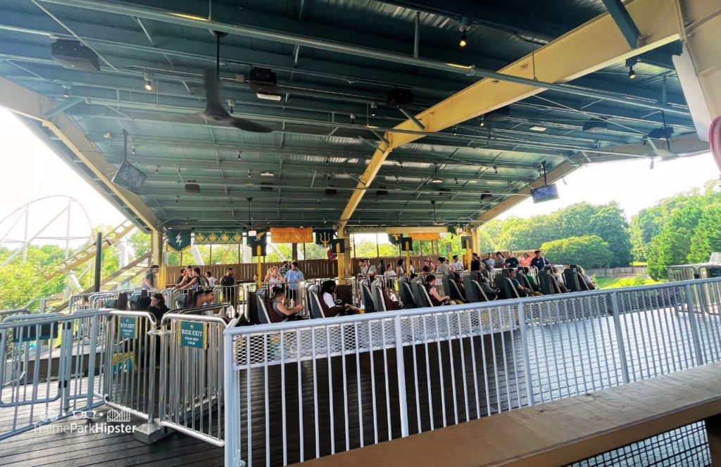 Pantheon Roller Coaster in Italy Area at Busch Gardens Williamsburg, Virginia. Keep reading to find out the best beginner tips for visiting Busch Gardens Williamsburg, Virginia.