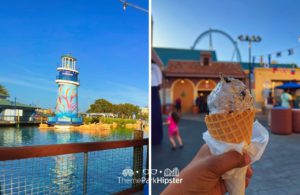 SeaWorld Orlando Edy's Ice Cream Parlor Cookies and Cream one of the best things to eat for food at Seaworld.