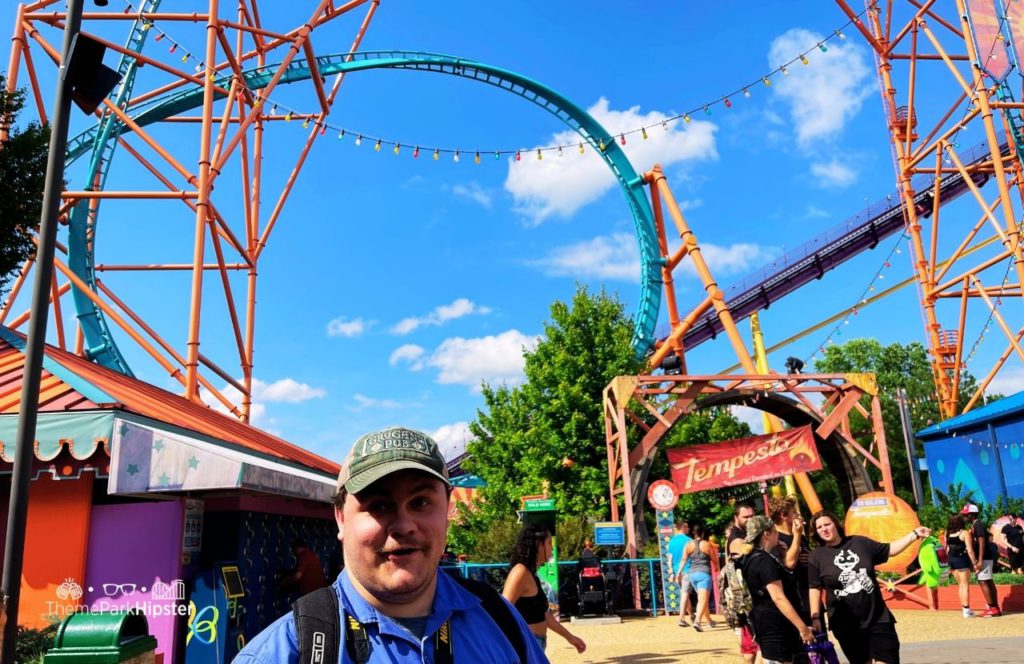 Tempesto Roller Coaster in Italy Area with VIP Tour Guide at Busch Gardens Williamsburg, Virginia. Keep reading to find out more about the Busch Gardens Williamsburg Elite VIP Tour.