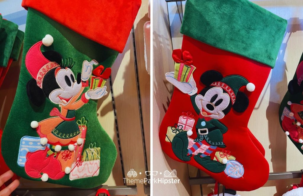 Mickey and Minnie Mouse Holiday Stockings 2024 Disney Christmas Merchandise