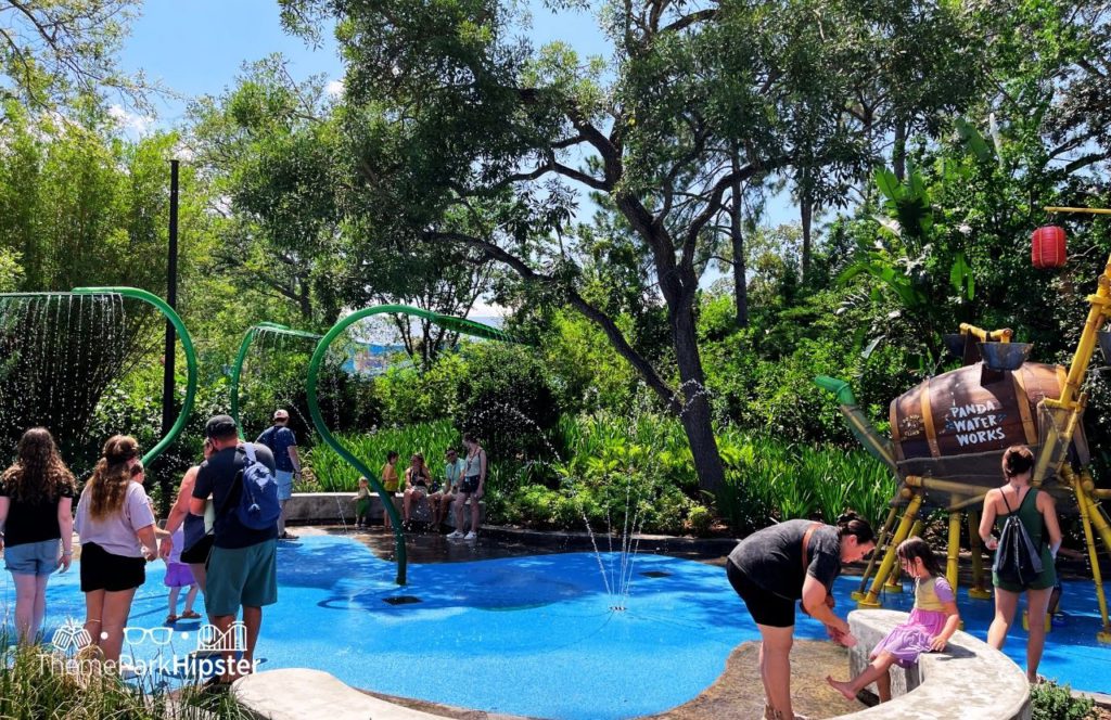 Po's Kung Fu Training Camp Splash Pad DreamWorks Land at Universal Studios Orlando Florida. Keep reading for the full guide to Dreamworks Land at Universal Studios Florida.