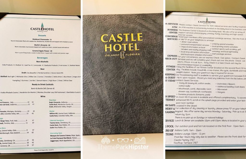 Room Service Menu Castle Hotel Orlando Marriott. Keep reading to learn more about Castle Hotel Orlando Marriott Autograph Collection.